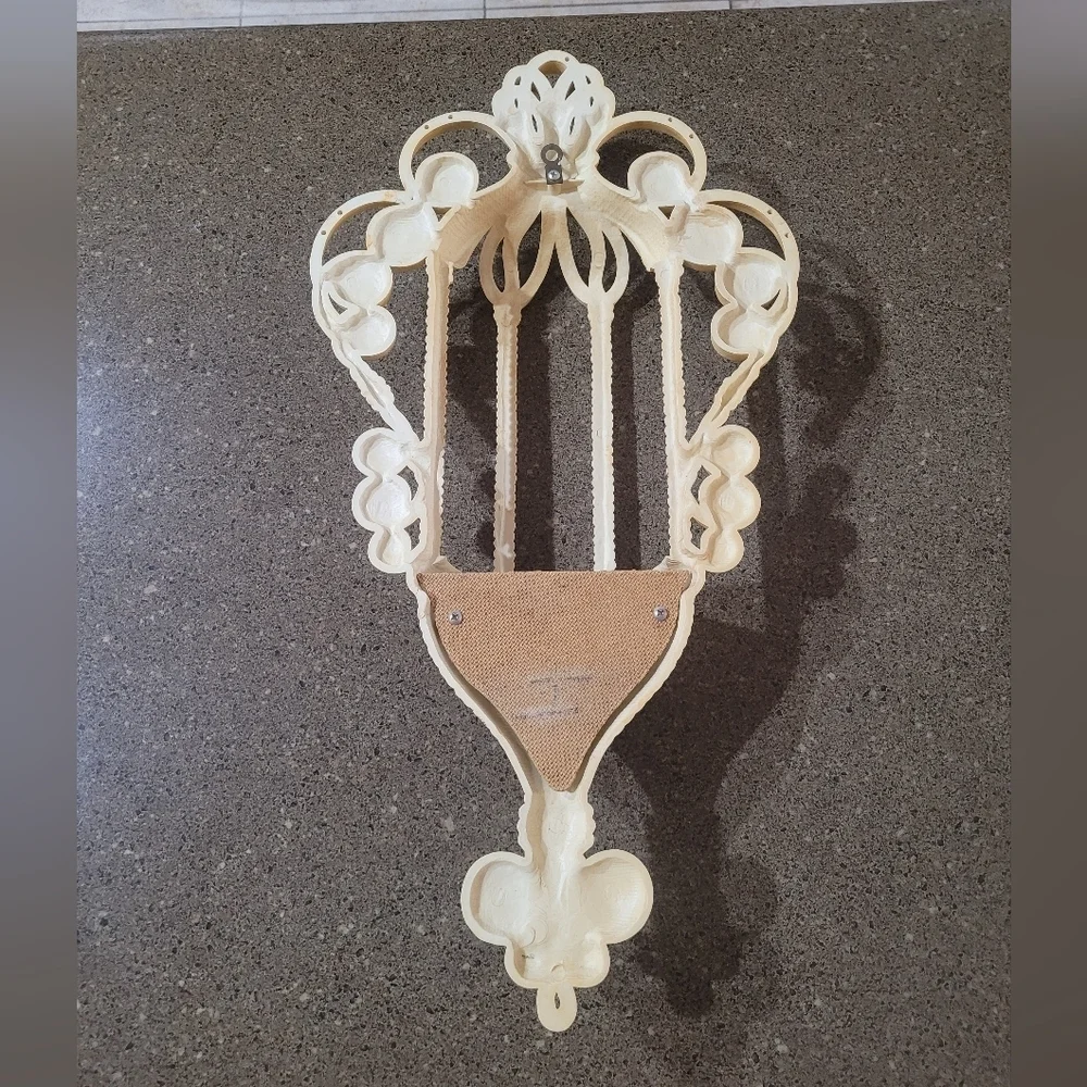 1972 MCM Burwood Cream Birdcage Wall‎ Hanging Pocket Planter